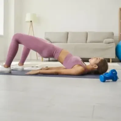Glute Bridge work out at home